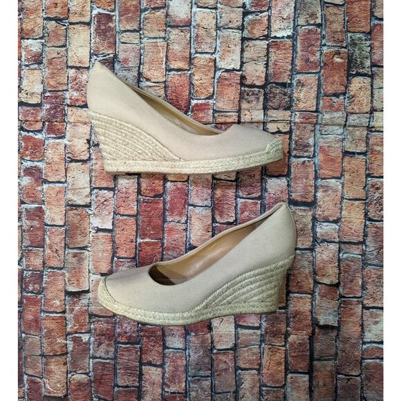 J. Crew Seville espadrille wedges in metallic canvas Size 6 - Picture 4 of 7
